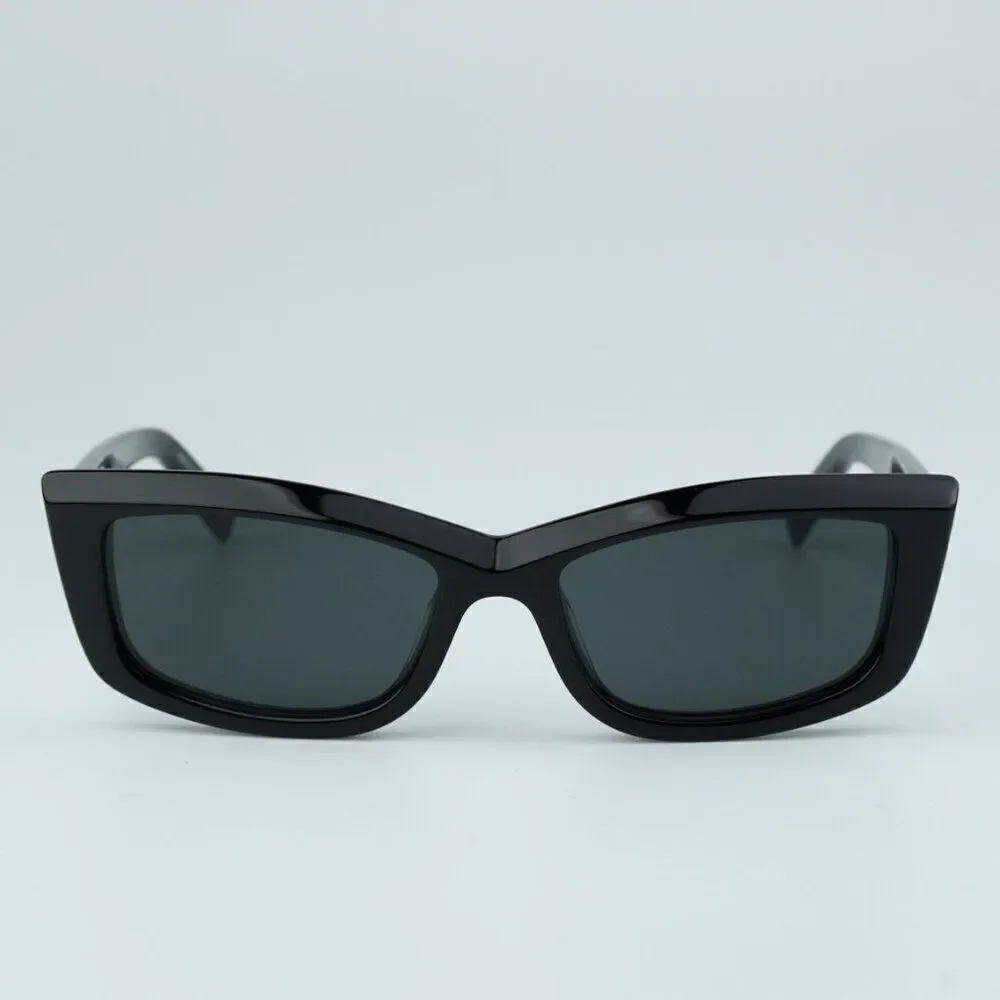 SALE! NEW Saint Laurent SL658 001 Black Rectangle Unisex Sunglasses